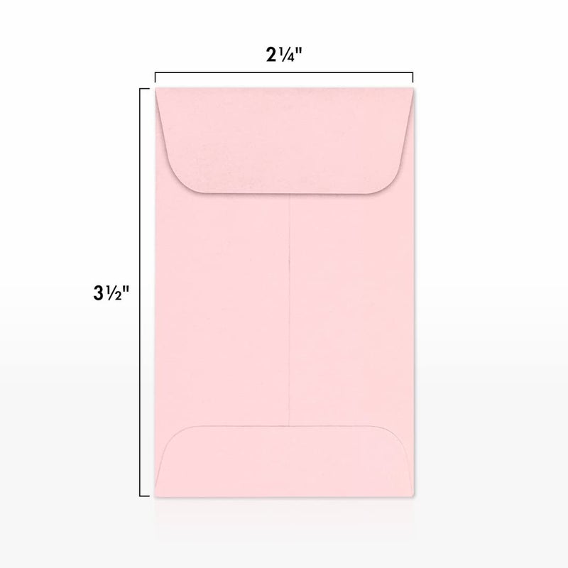 Envelopes.com LUXPaper Coin Envelopes, Candy Pink, 2 1/4-Inch x 3 1/2-Inch, 50-Count - Image 2